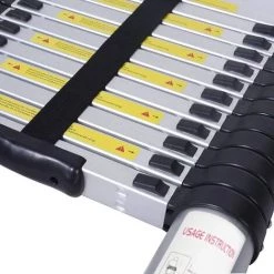 Soges 2.6 M Télescopique Échelle En Aluminium Extension Télescopique Échelle Loft Multi-Purpose Ladder Portable Pliable - Argent -Pas Cher Échelle Magasin 66816807 4