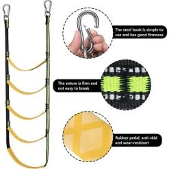 DONTODENT Échelle De Corde De Bateau, Échelle De Corde De Pêche D'extension D'échelle De Corde De Bateau Portable Pour Bateau Gonflable, Kayak - Jaune 5 Étapes 7 DONTODENT Échelle De Corde De Bateau, Échelle De Corde De Pêche D'extension D'échelle De Corde De Bateau Portable Pour Bateau Gonflable, Kayak - Jaune 5 Étapes -Pas Cher Échelle Magasin 66960352 3
