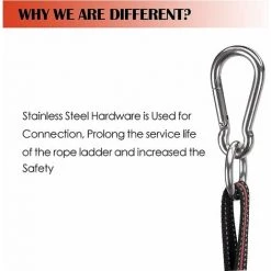 DONTODENT Échelle De Corde De Bateau, Échelle De Corde De Pêche D'extension D'échelle De Corde De Bateau Portable Pour Bateau Gonflable, Kayak - Rouge 5 Étapes 8 DONTODENT Échelle De Corde De Bateau, Échelle De Corde De Pêche D'extension D'échelle De Corde De Bateau Portable Pour Bateau Gonflable, Kayak - Rouge 5 Étapes -Pas Cher Échelle Magasin 66972631 4