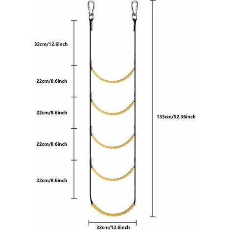 DONTODENT Échelle De Corde De Bateau, Échelle De Corde De Pêche D'extension D'échelle De Corde De Bateau Portable Pour Bateau Gonflable, Kayak - Rouge 5 Étapes 5 DONTODENT Échelle De Corde De Bateau, Échelle De Corde De Pêche D'extension D'échelle De Corde De Bateau Portable Pour Bateau Gonflable, Kayak - Rouge 5 Étapes – Image 5
