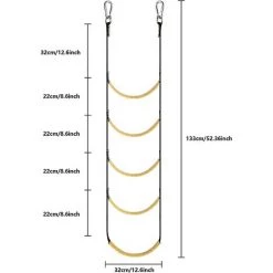 DONTODENT Échelle De Corde De Bateau, Échelle De Corde De Pêche D'extension D'échelle De Corde De Bateau Portable Pour Bateau Gonflable, Kayak - Bleu 3 Étapes -Pas Cher Échelle Magasin 66972706 5