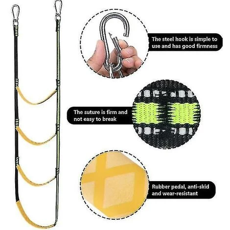 DONTODENT Extension D'échelle De Corde De Bateau D'échelle De Corde De Bateau De 4 étapes, Aide L'échelle Se Pliante De Bateau 4 DONTODENT Extension D'échelle De Corde De Bateau D'échelle De Corde De Bateau De 4 étapes, Aide L'échelle Se Pliante De Bateau – Image 4