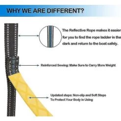DONTODENT Extension D'échelle De Corde De Bateau D'échelle De Corde De Bateau De 4 étapes, Aide L'échelle Se Pliante De Bateau 9 DONTODENT Extension D'échelle De Corde De Bateau D'échelle De Corde De Bateau De 4 étapes, Aide L'échelle Se Pliante De Bateau -Pas Cher Échelle Magasin 67436366 5