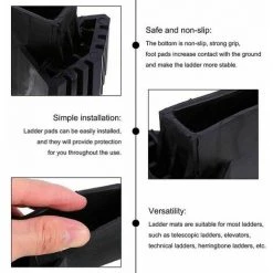 FLYME Couvre-pieds D'échelle Pieds Pieds D'échelle D'extension Échelle Patins En Caoutchouc Antidérapants Pieds De Remplacement D'échelle Universel Antidérapants En Caoutchouc （4pcs） -Pas Cher Échelle Magasin 67809489 4