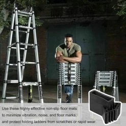 FLYME Couvre-pieds D'échelle Pieds Pieds D'échelle D'extension Échelle Patins En Caoutchouc Antidérapants Pieds De Remplacement D'échelle Universel Antidérapants En Caoutchouc （4pcs） -Pas Cher Échelle Magasin 67809489 5