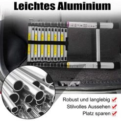 UISEBRT Échelle Télescopique 4.4M, Escabeau Télescopique En Alluminium Extensible Multifonction, Charge Max 150 Kg 9 UISEBRT Échelle Télescopique 4.4M, Escabeau Télescopique En Alluminium Extensible Multifonction, Charge Max 150 Kg -Pas Cher Échelle Magasin 67839518 5