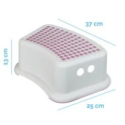 MONSIEUR BÉBÉ Lot De 2 Marchepieds Antidérapants 13 Cm En Plastique - Blanc Et Rose - Monsieur Bébé - Rose -Pas Cher Échelle Magasin 67870951 3