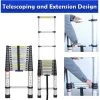DAY PLUS Échelle Télescopique Robuste De 4,4 M - En Aluminium - Échelle Télescopique - Escabeau Pliable Pour Norme De Sécurité Polyvalente EN131 - Capacité De 150 Kg