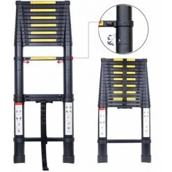 GRID COOL 5.0M Échelle Télescopique Escabeau Multi-Fonction Escamotable En Aluminium Portable Pliante Multifonction Ladder Charge 150 Kg -Pas Cher Échelle Magasin 68075215 3