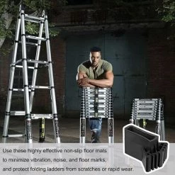 GRID COOL Couvre-pieds D'échelle Pieds Pieds D'échelle D'extension Échelle Patins En Caoutchouc Antidérapants Pieds De Remplacement D'échelle Universel Antidérapants En Caoutchouc, （4pcs） -Pas Cher Échelle Magasin 68075473 5