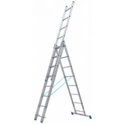 TUBESCA COMABI Tubesca - Echelle Transformable 3 Plans 8+8+8 échelons Haut. D'accès Max 5,97m - STARLINE S+