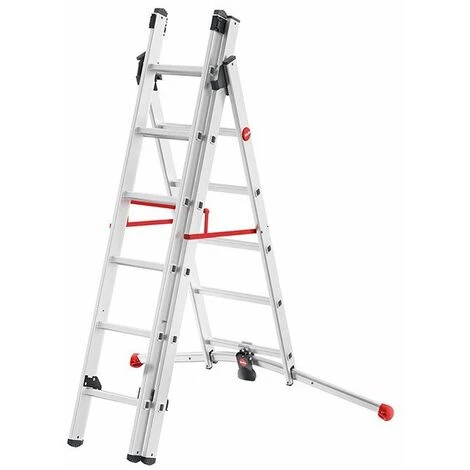 Echelle Transformable ProfiLot 3 Plans 3x6 échelons 4m70 Alu Hailo 2 Echelle Transformable ProfiLot 3 Plans 3x6 échelons 4m70 Alu Hailo – Image 2