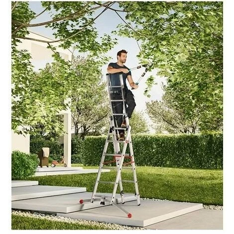 Echelle Transformable ProfiLot 3 Plans 3x6 échelons 4m70 Alu Hailo 4 Echelle Transformable ProfiLot 3 Plans 3x6 échelons 4m70 Alu Hailo – Image 4