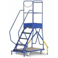 ESCALIER DIRECT - MATISERE Escabeau Roulant De 5 Marches. Hauteur De Travail Maximale De 3.10m - ESRB05D1W