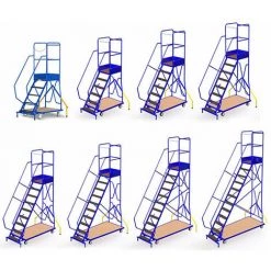 ESCALIER DIRECT - MATISERE Escabeau Roulant De 5 Marches. Hauteur De Travail Maximale De 3.10m - ESRB05D1W -Pas Cher Échelle Magasin 9385322 3