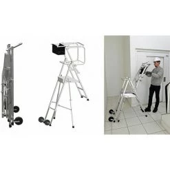 PLATEFORME DIRECT - MATISERE Escabeau Pro Spécial Escalier. Hauteur De Travail Maximale De 2.84m. - DAHU4/5 -Pas Cher Échelle Magasin 9385330 3