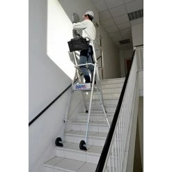 PLATEFORME DIRECT - MATISERE Escabeau Pro Spécial Escalier. Hauteur De Travail Maximale De 2.84m. - DAHU4/5 -Pas Cher Échelle Magasin 9385330 5