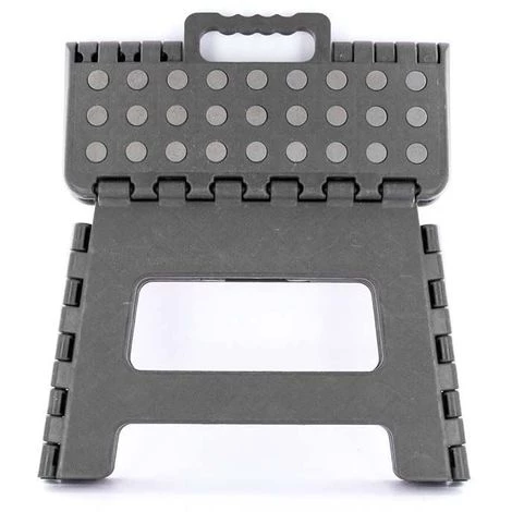 JE CHERCHE UNE IDEE Marche Pied Pliable Compact Gris - Gris 2 JE CHERCHE UNE IDEE Marche Pied Pliable Compact Gris - Gris – Image 2