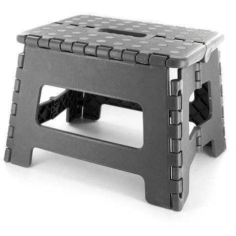 JE CHERCHE UNE IDEE Marche Pied Pliable Compact Gris - Gris 3 JE CHERCHE UNE IDEE Marche Pied Pliable Compact Gris - Gris – Image 3