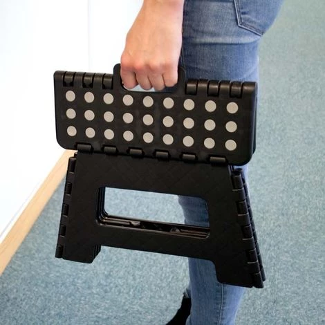 JE CHERCHE UNE IDEE Marche Pied Pliable Compact Gris - Gris 4 JE CHERCHE UNE IDEE Marche Pied Pliable Compact Gris - Gris – Image 4