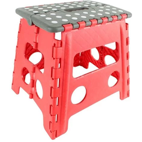 JE CHERCHE UNE IDEE Marche Pied Pliable Bicolore Rouge Et Gris - Rouge Et Gris 1 JE CHERCHE UNE IDEE Marche Pied Pliable Bicolore Rouge Et Gris - Rouge Et Gris